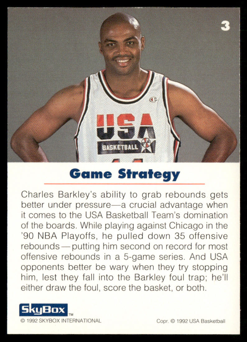 Charles Barkley 1992 SkyBox USA #3 USA