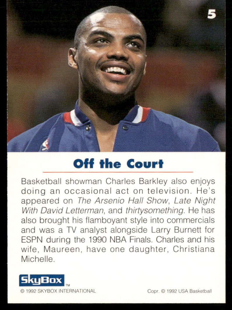 Charles Barkley 1992 SkyBox USA #5 USA
