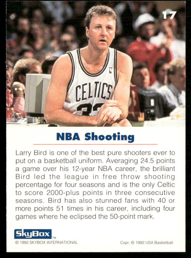 Larry Bird 1992 SkyBox USA #17 USA