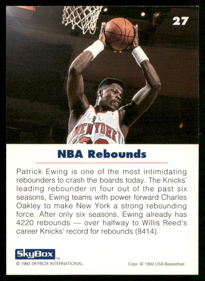 Patrick Ewing 1992 SkyBox USA #27 USA