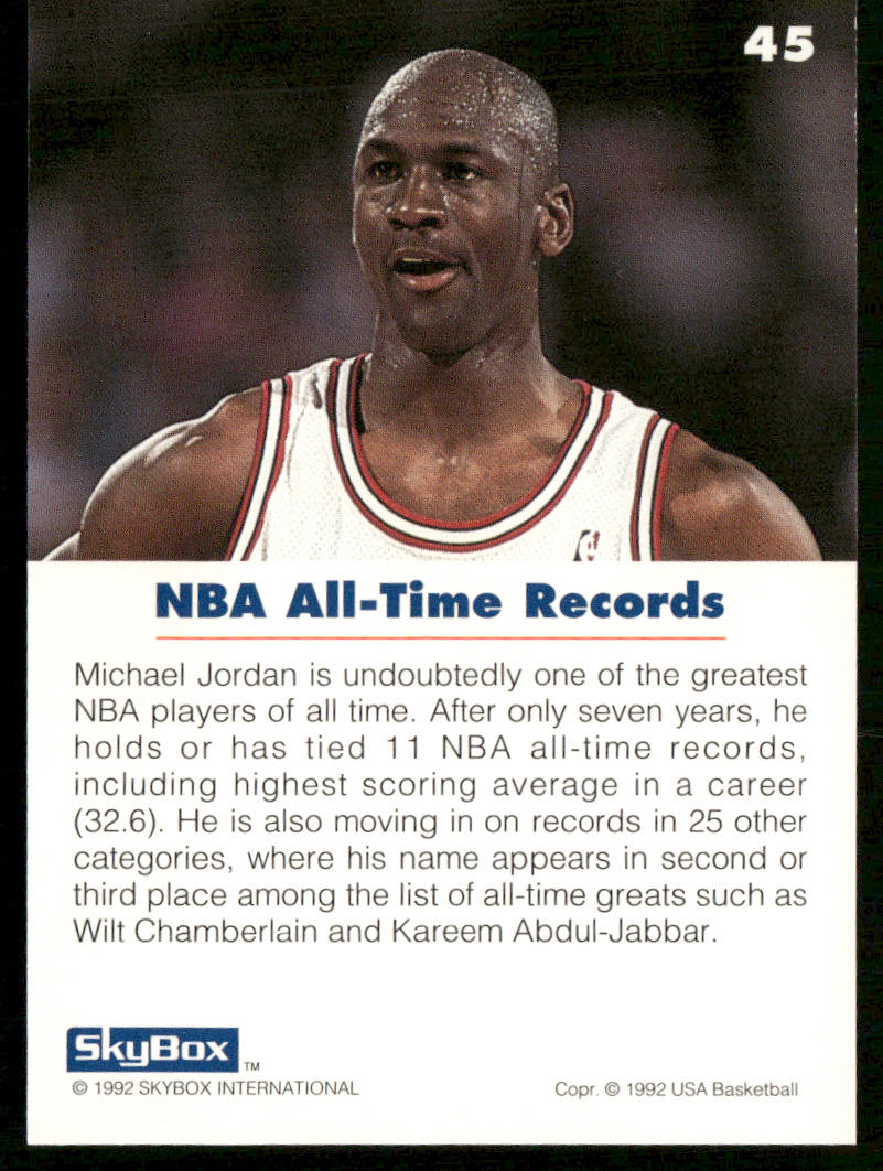 Michael Jordan 1992 SkyBox USA #45 USA