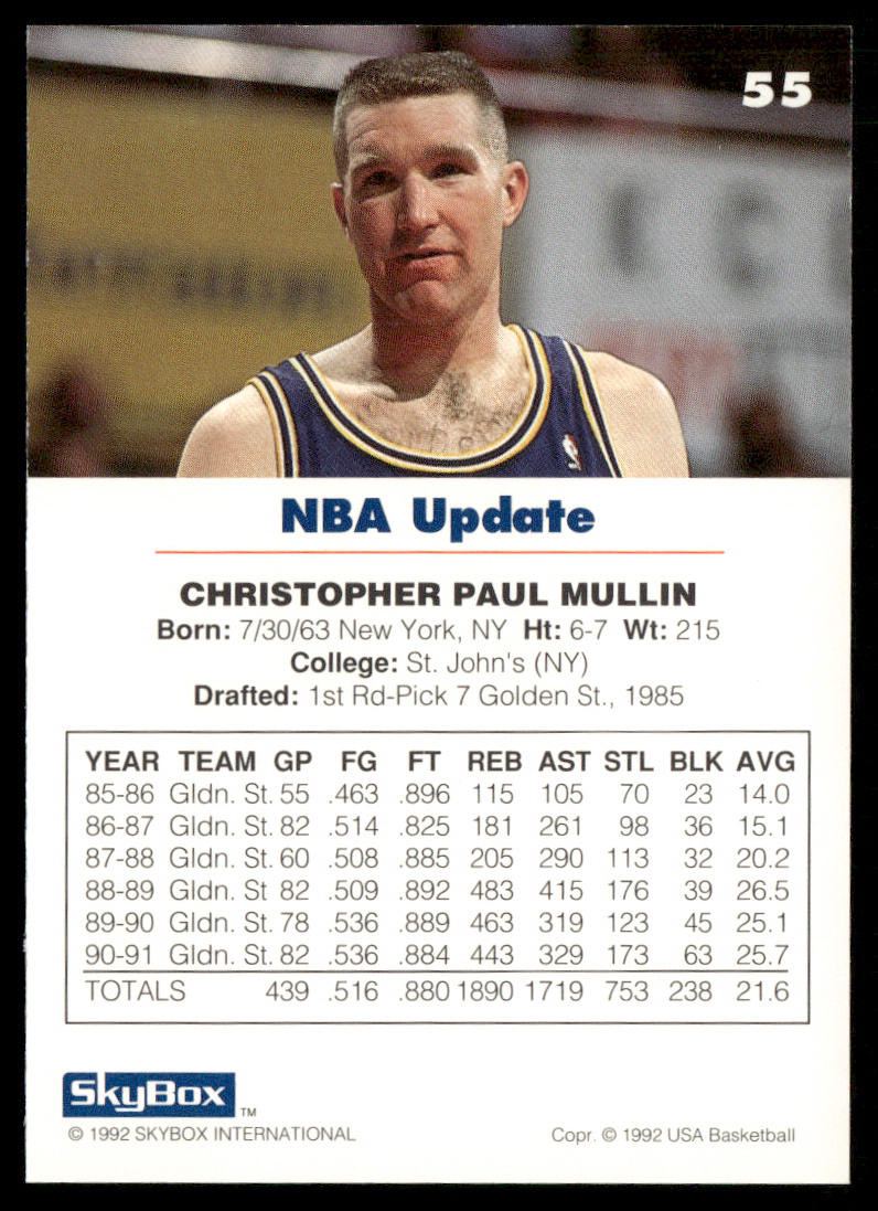 Chris Mullin 1992 SkyBox USA #55 USA