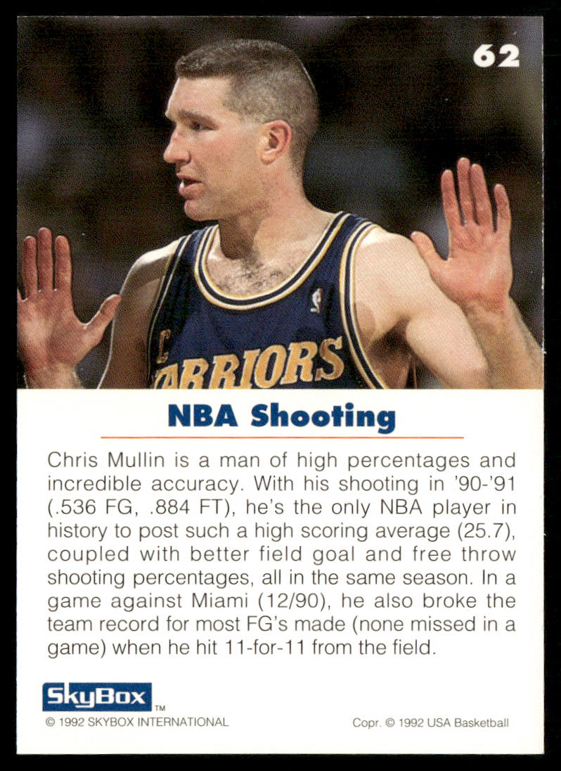 Chris Mullin 1992 SkyBox USA #62 USA