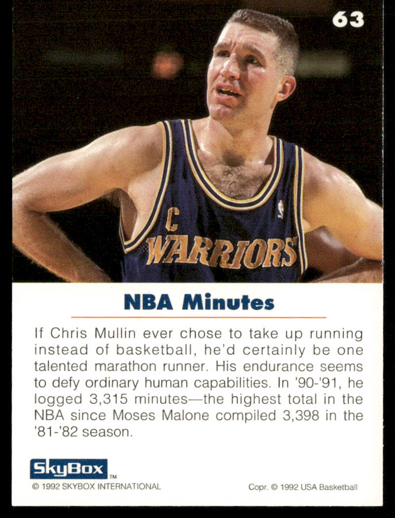 Chris Mullin 1992 SkyBox USA #63 USA