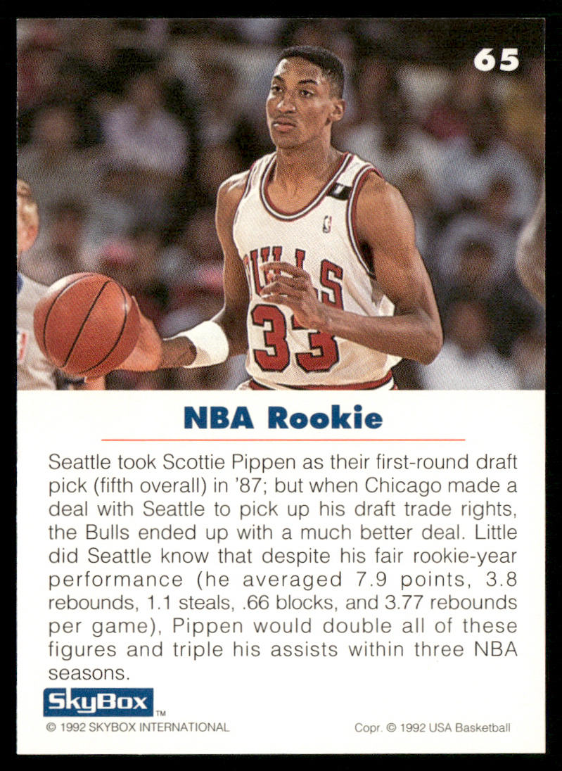 Scottie Pippen 1992 SkyBox USA #65 USA