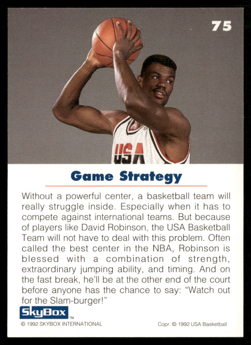 David Robinson 1992 SkyBox USA #75 USA