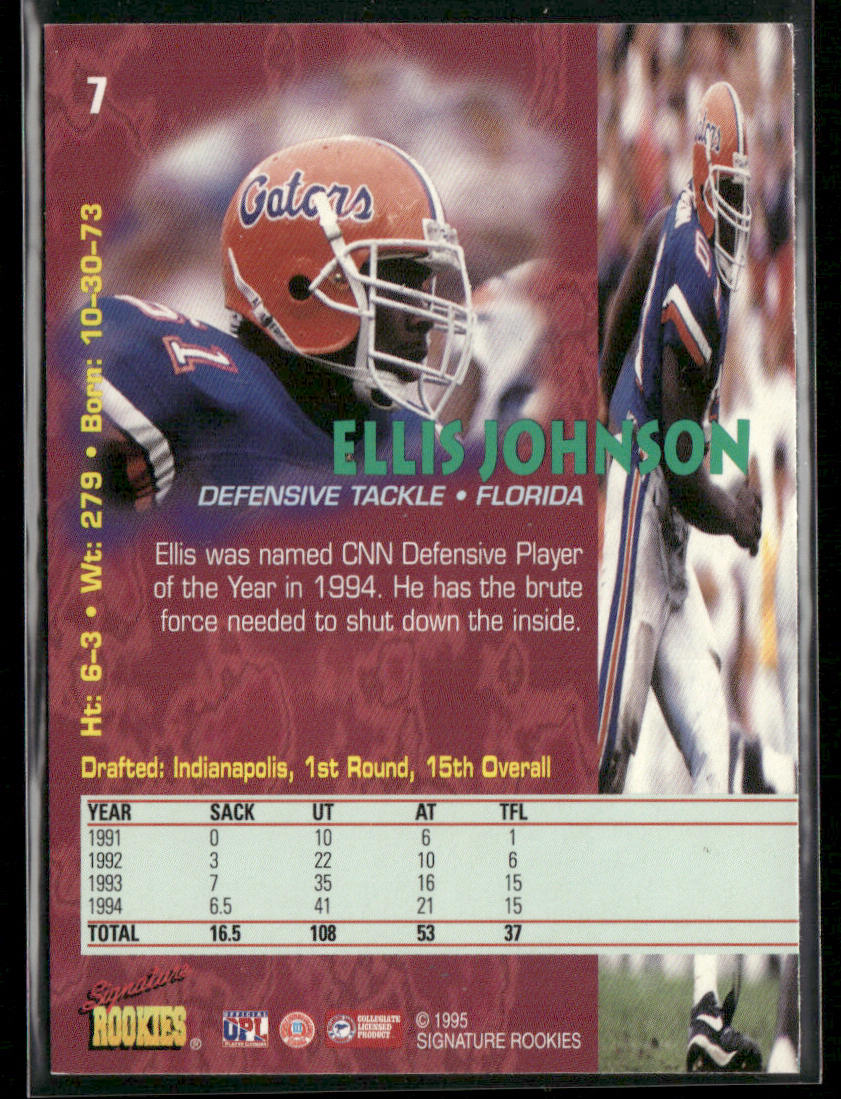 Ellis Johnson 1995 Signature Rookies Tetrad #7 Indianapolis Colts