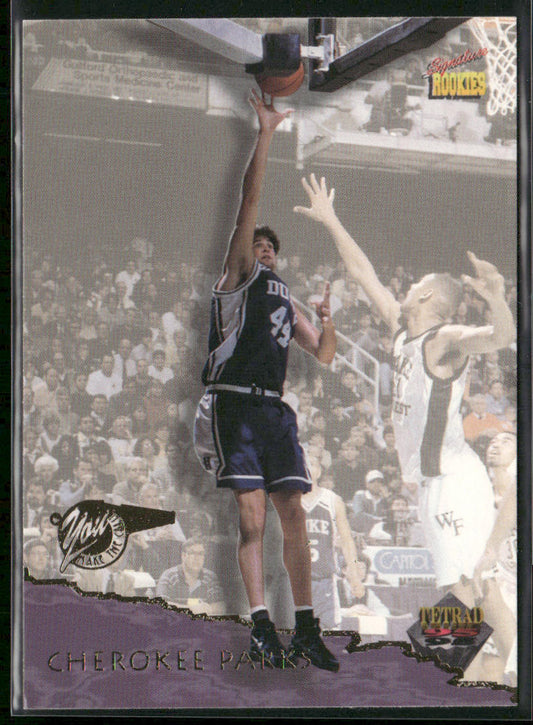 Cherokee Parks 1995 Signature Rookies Tetrad #13 Dallas Mavericks