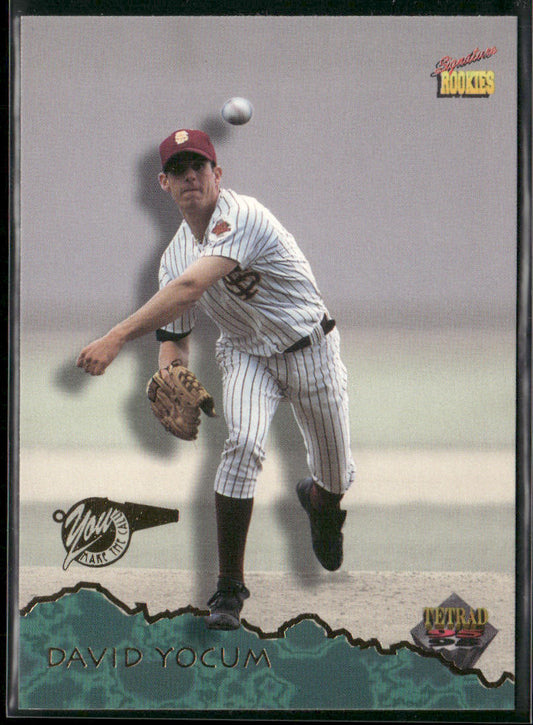 David Yocum 1995 Signature Rookies Tetrad #34 Los Angeles Dodgers