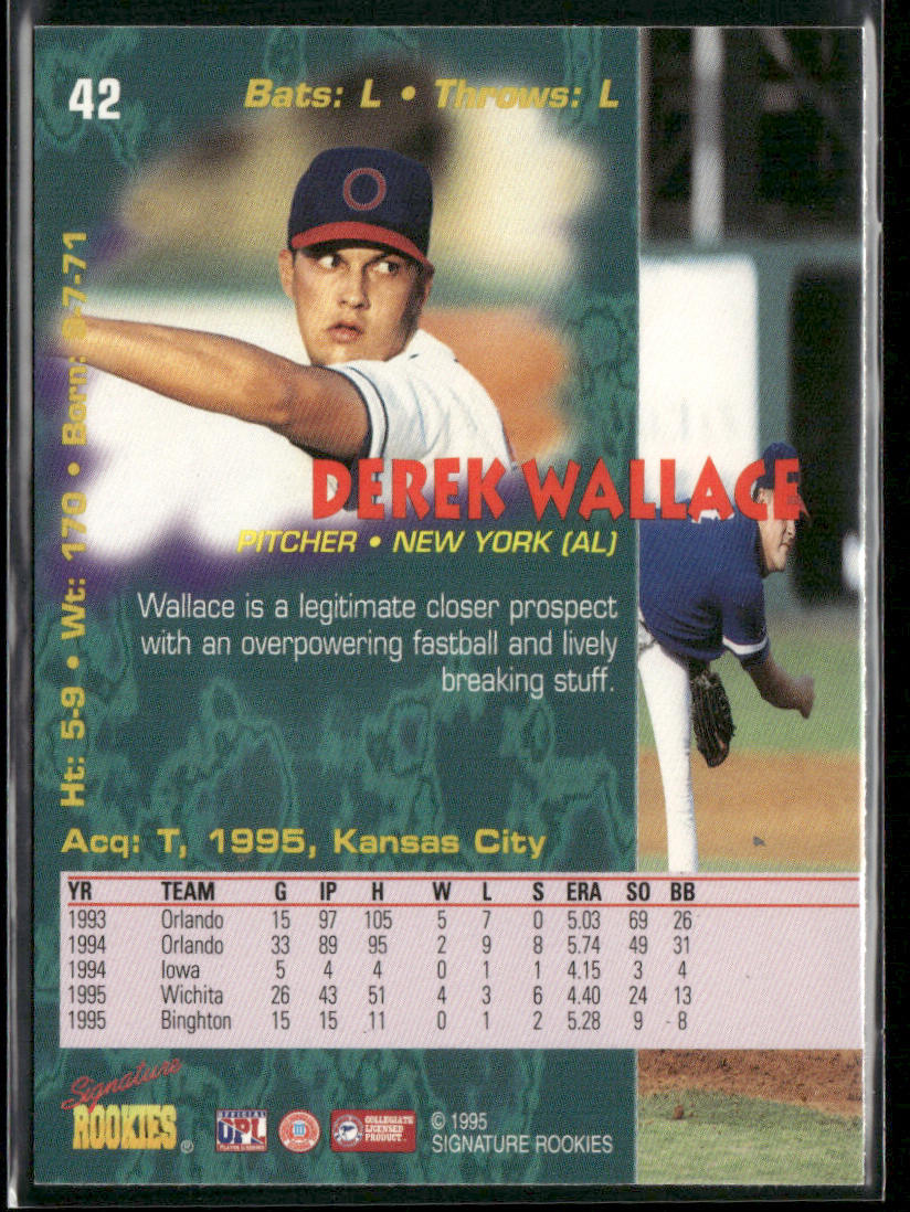 Derek Wallace 1995 Signature Rookies Tetrad #42 New York Mets