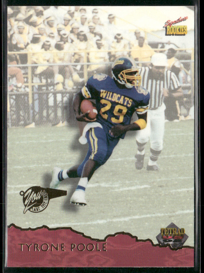 Tyrone Poole 1995 Signature Rookies Tetrad #53 Carolina Panthers