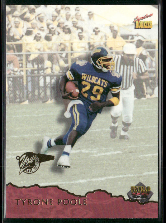 Tyrone Poole 1995 Signature Rookies Tetrad #53 Carolina Panthers