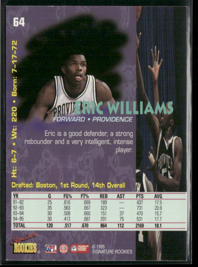 Eric Williams 1995 Signature Rookies Tetrad #64 Providence Friars