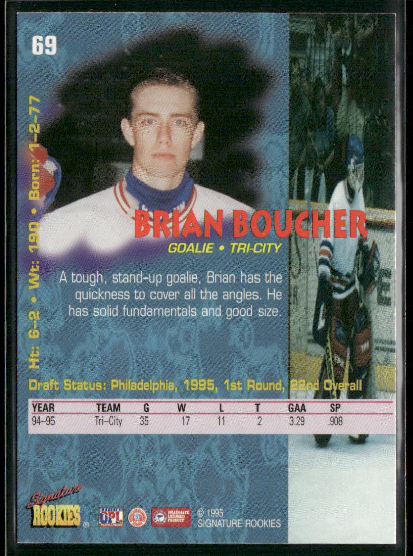 Brian Boucher 1995 Signature Rookies Tetrad #69 Tri-City Americans