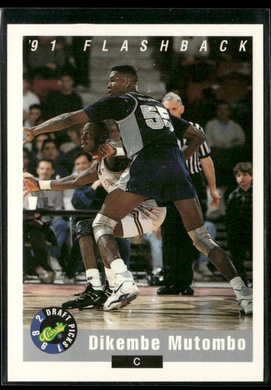 Dikembe Mutombo 1992 Classic Draft Picks #98 Georgetown Hoyas