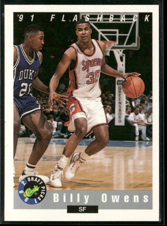Billy Owens 1992 Classic Draft Picks Gold #97 Syracuse Orangemen