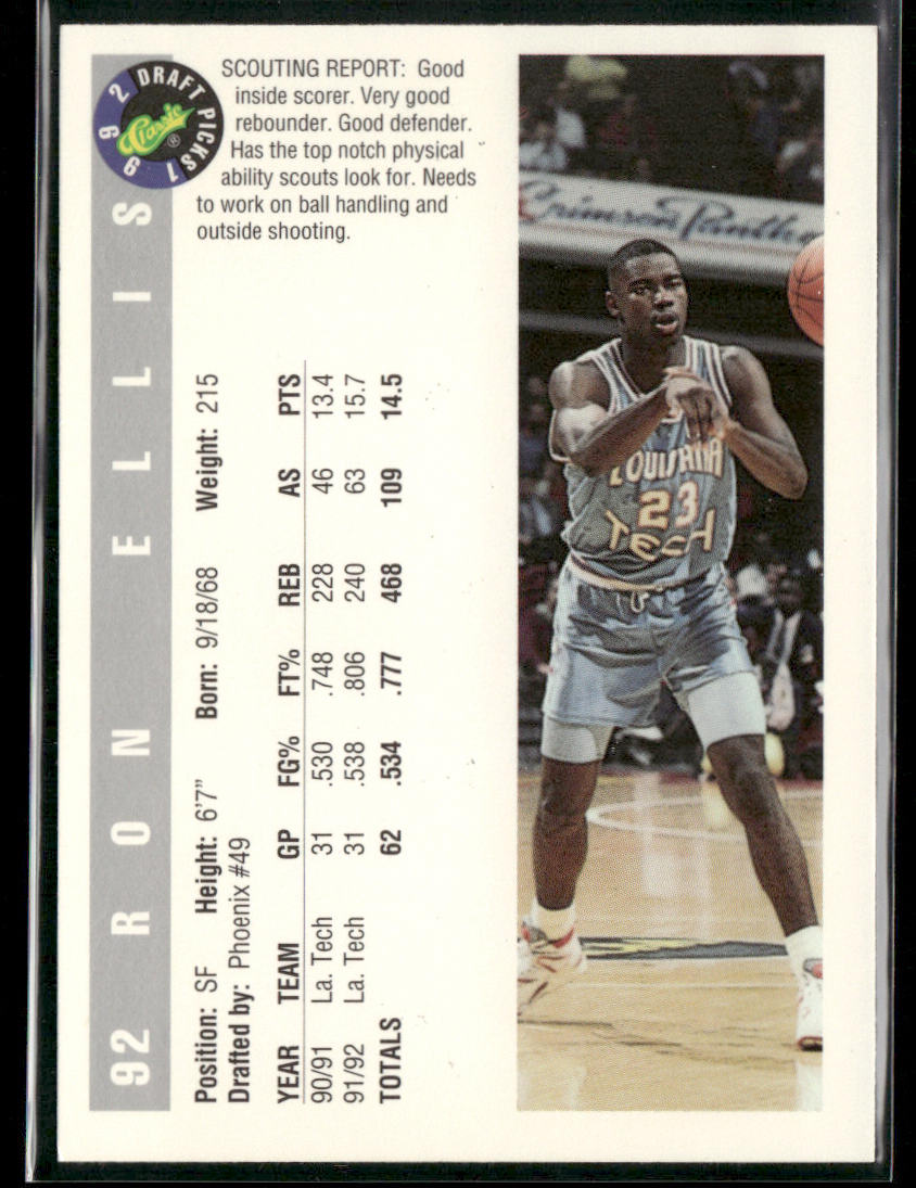 Ron Ellis 1992 Classic Draft Picks #92