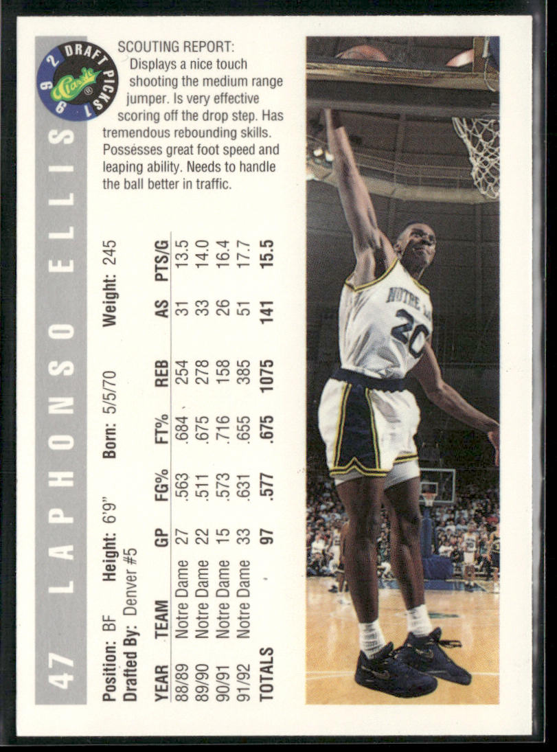 LaPhonso Ellis 1992 Classic Draft Picks #47