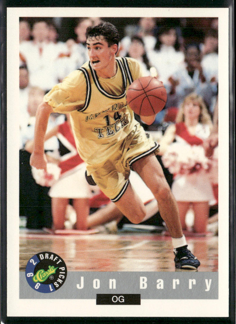 Jon Barry 1992 Classic Draft Picks #25