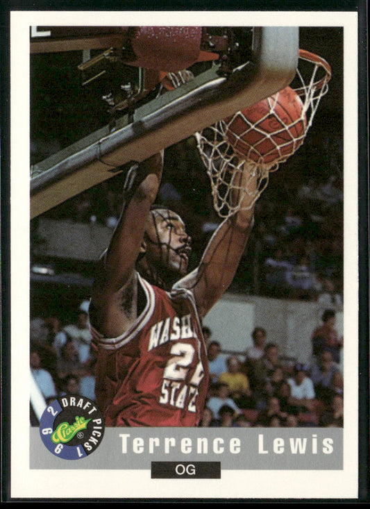 Terrence Lewis 1992 Classic Draft Picks #16 Washington State Cougars