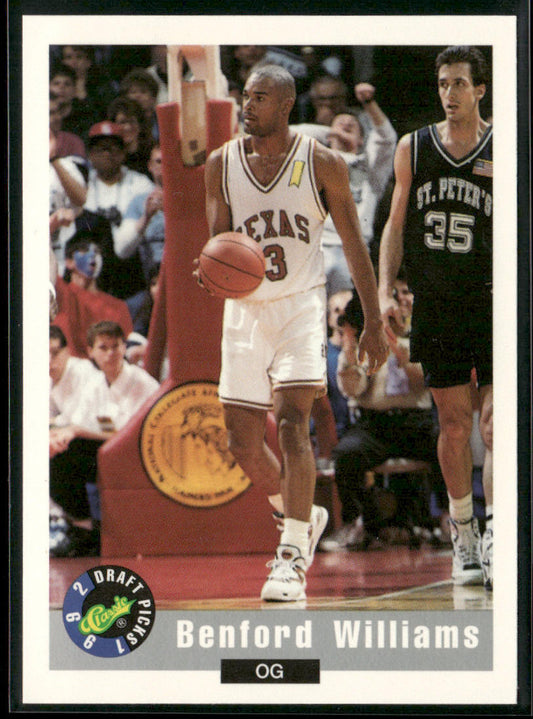 Benford Williams 1992 Classic Draft Picks #15 Texas Longhorns