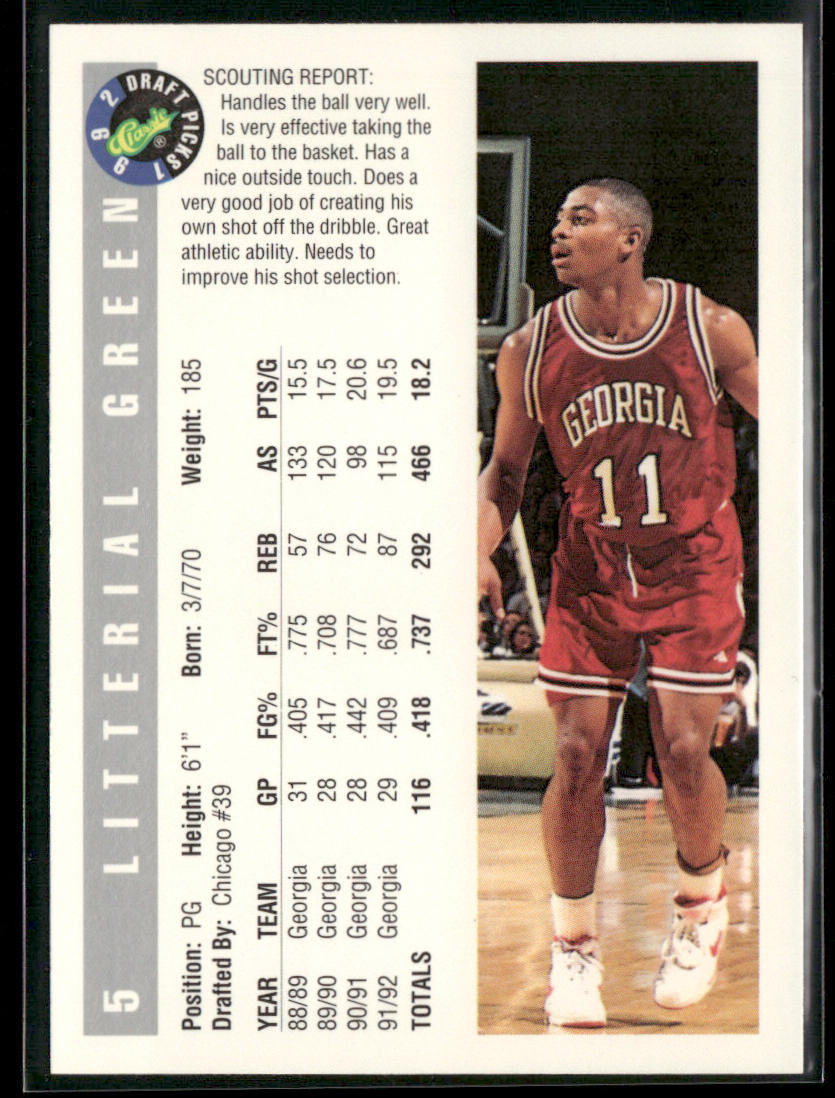 Litterial Green 1992 Classic Draft Picks #5