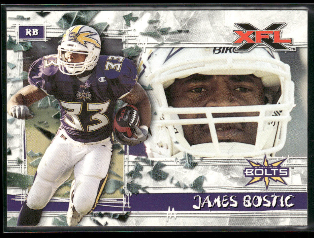 James Bostic 2001 Topps XFL #3 Birmingham Thunderbolts