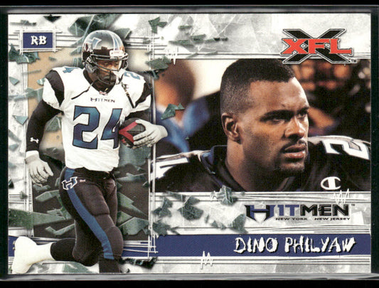 Dino Philyaw 2001 Topps XFL #7 New York-New Jersey Hitmen