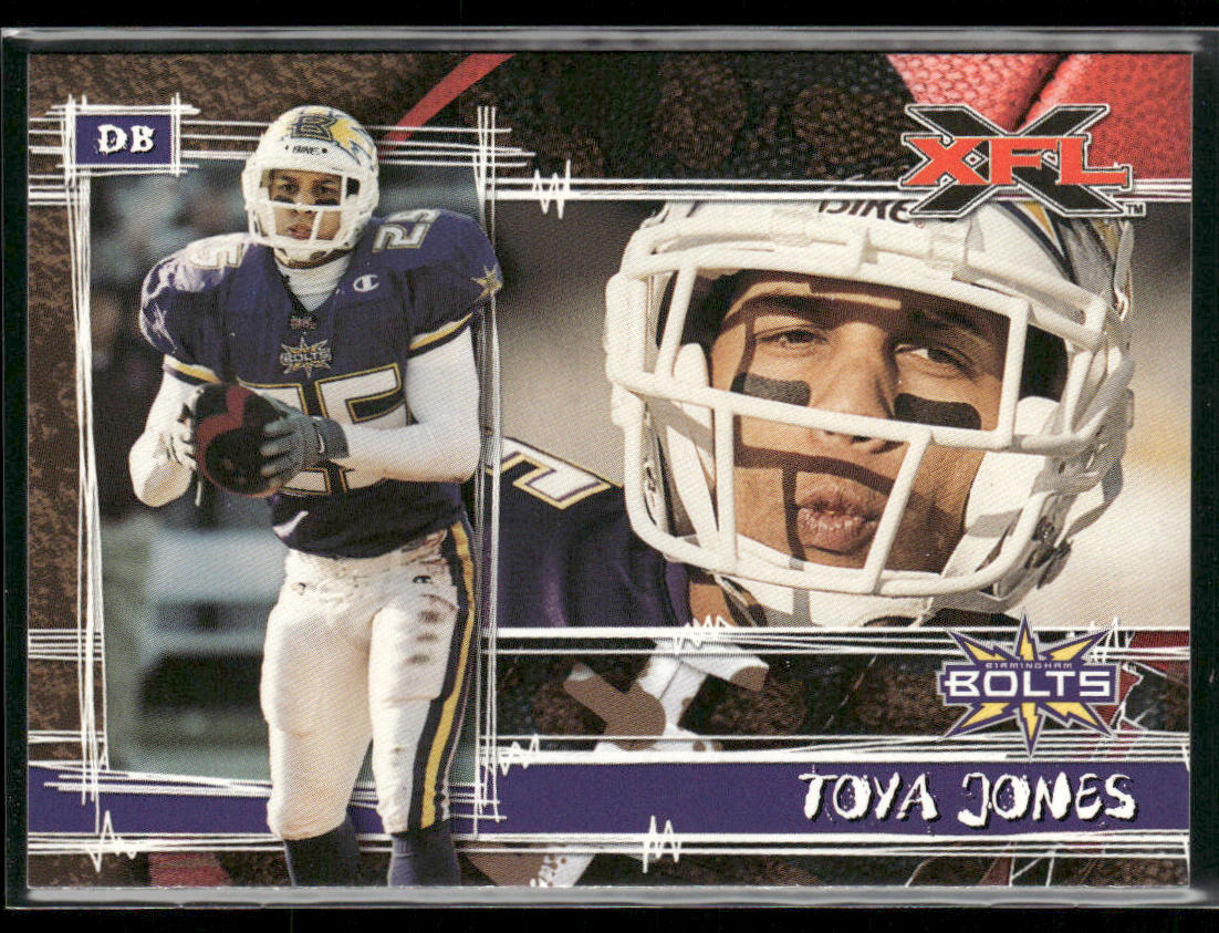 Toya Jones 2001 Topps XFL #11 Birmingham Thunderbolts