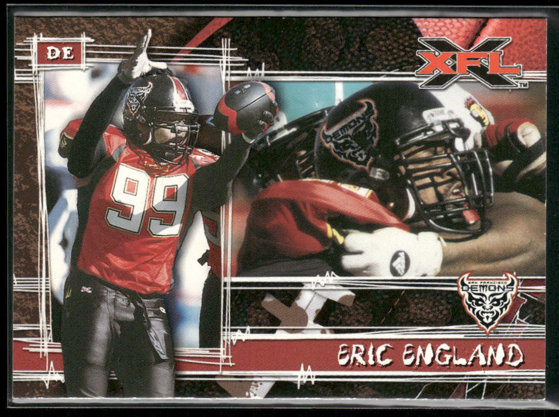 Eric England 2001 Topps XFL #15 San Francisco Demons
