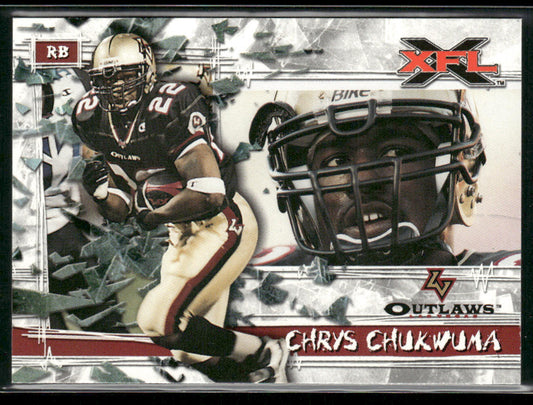 Chrys Chukwuma 2001 Topps XFL #21 Las Vegas Outlaws