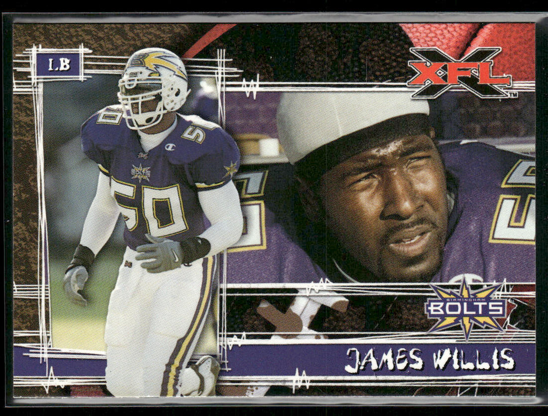James Willis 2001 Topps XFL #32 Birmingham Thunderbolts