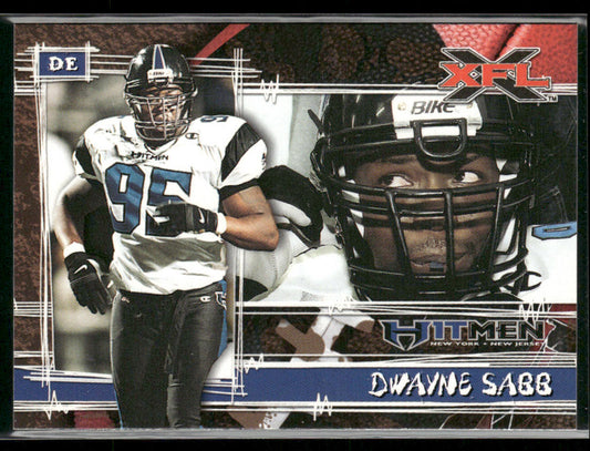 Dwayne Sabb 2001 Topps XFL #46 New York-New Jersey Hitmen