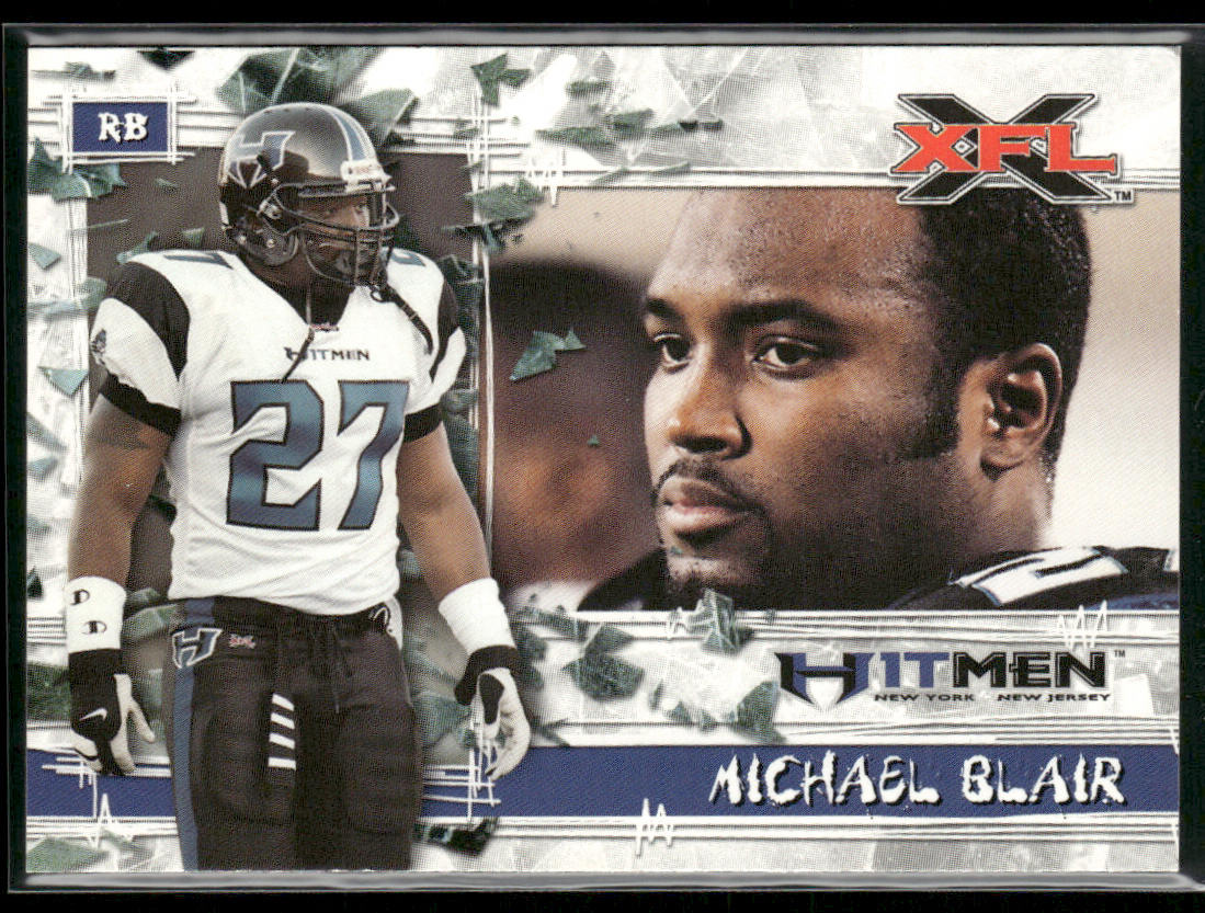 Michael Blair 2001 Topps XFL #53 New York-New Jersey Hitmen
