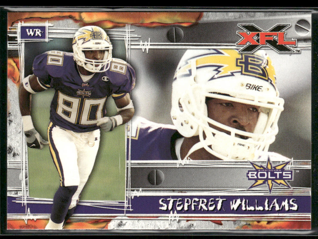 Stepfret Williams 2001 Topps XFL #61 Birmingham Thunderbolts