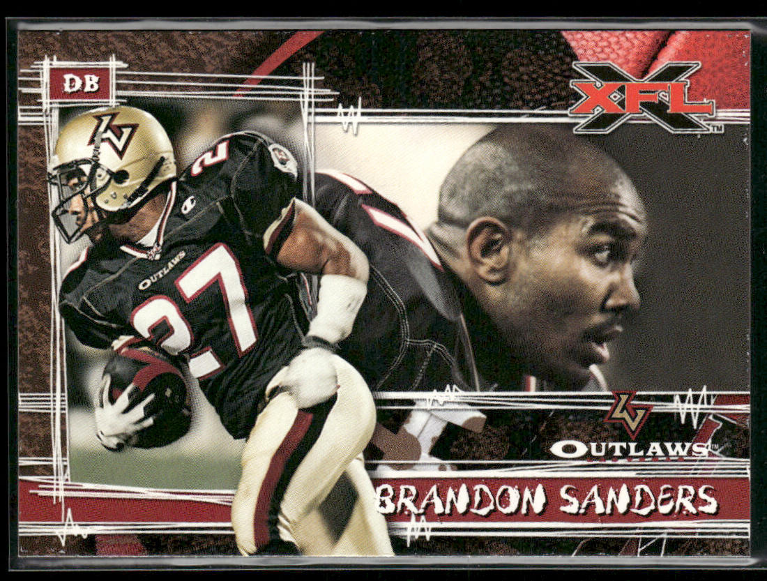 Brandon Sanders 2001 Topps XFL #62 Las Vegas Outlaws