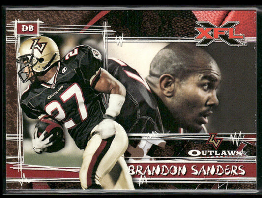 Brandon Sanders 2001 Topps XFL #62 Las Vegas Outlaws