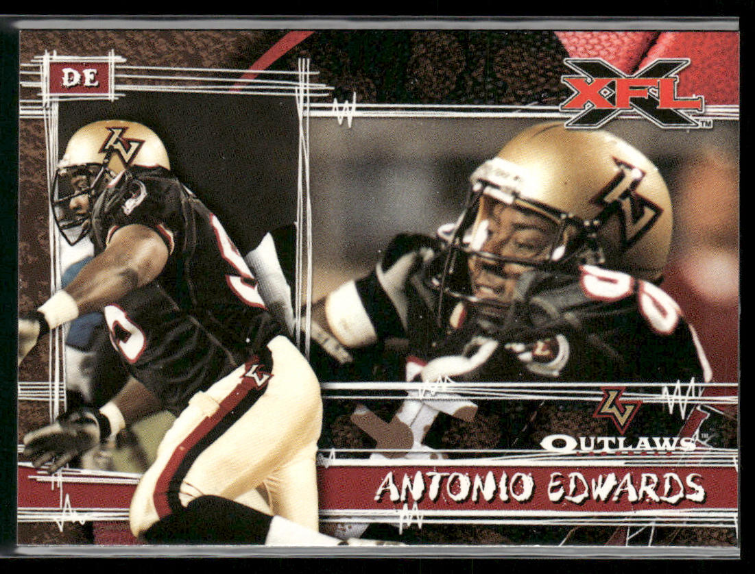 Antonio Edwards 2001 Topps XFL #76 Las Vegas Outlaws