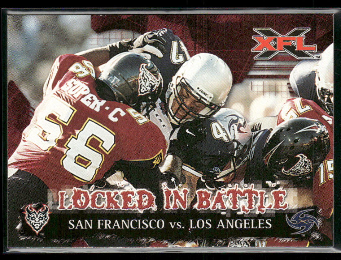 San Francisco vs Los Angeles 2001 Topps XFL #82