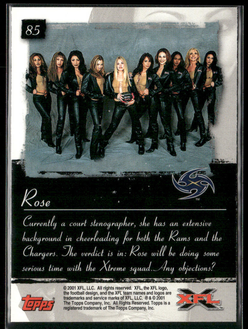Rose 2001 Topps XFL #85 Los Angeles Xtreme