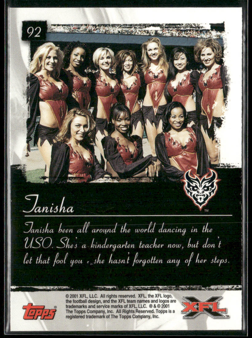 Tanisha 2001 Topps XFL #92 San Francisco Demons