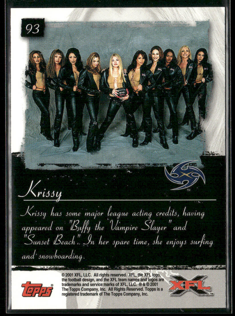 Krissy 2001 Topps XFL #93 Los Angeles Xtreme