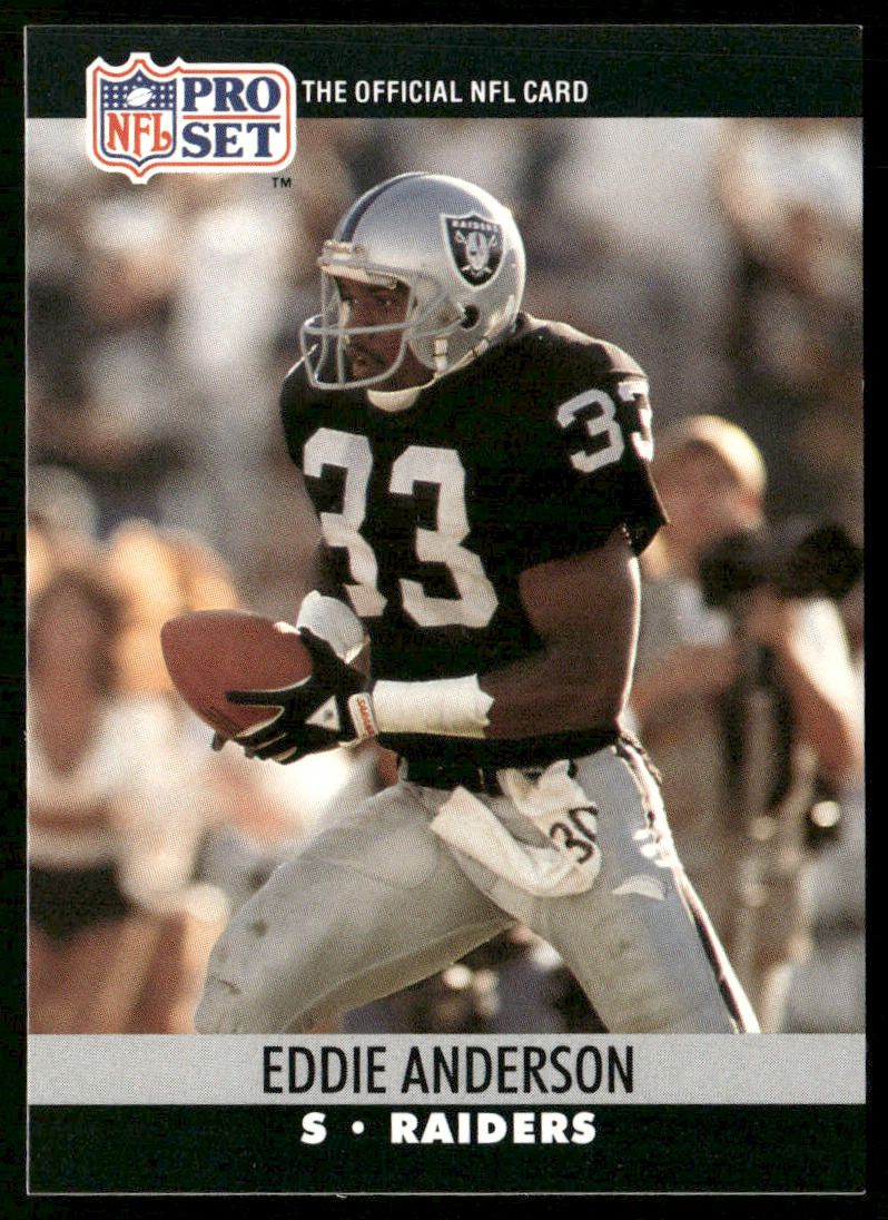 Eddie Anderson 1990 Pro Set #760 RC Los Angeles Raiders