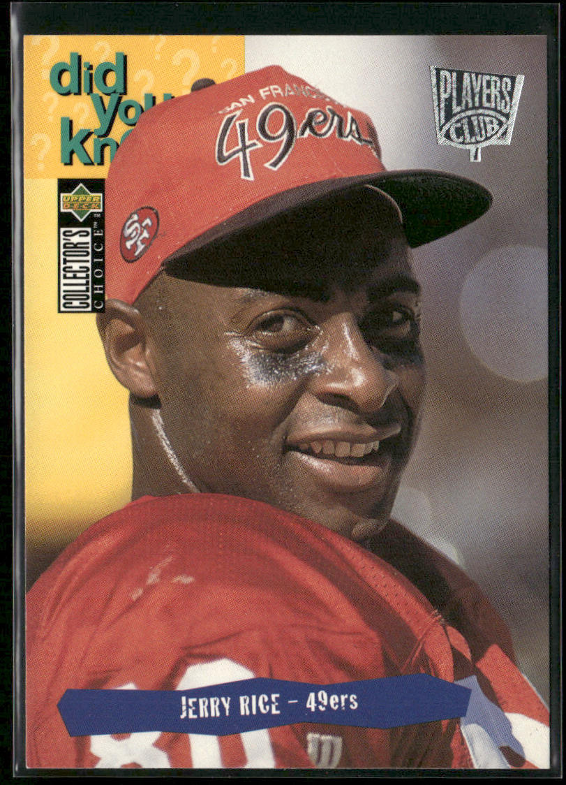 Jerry Rice 1995 Collector's Choice Player's Club #36 San Francisco 49ers