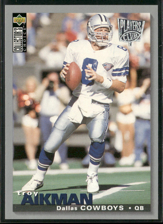 Troy Aikman 1995 Collector's Choice Player's Club #66 Dallas Cowboys
