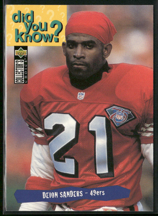 Deion Sanders 1995 Collector's Choice #48 San Francisco 49ers