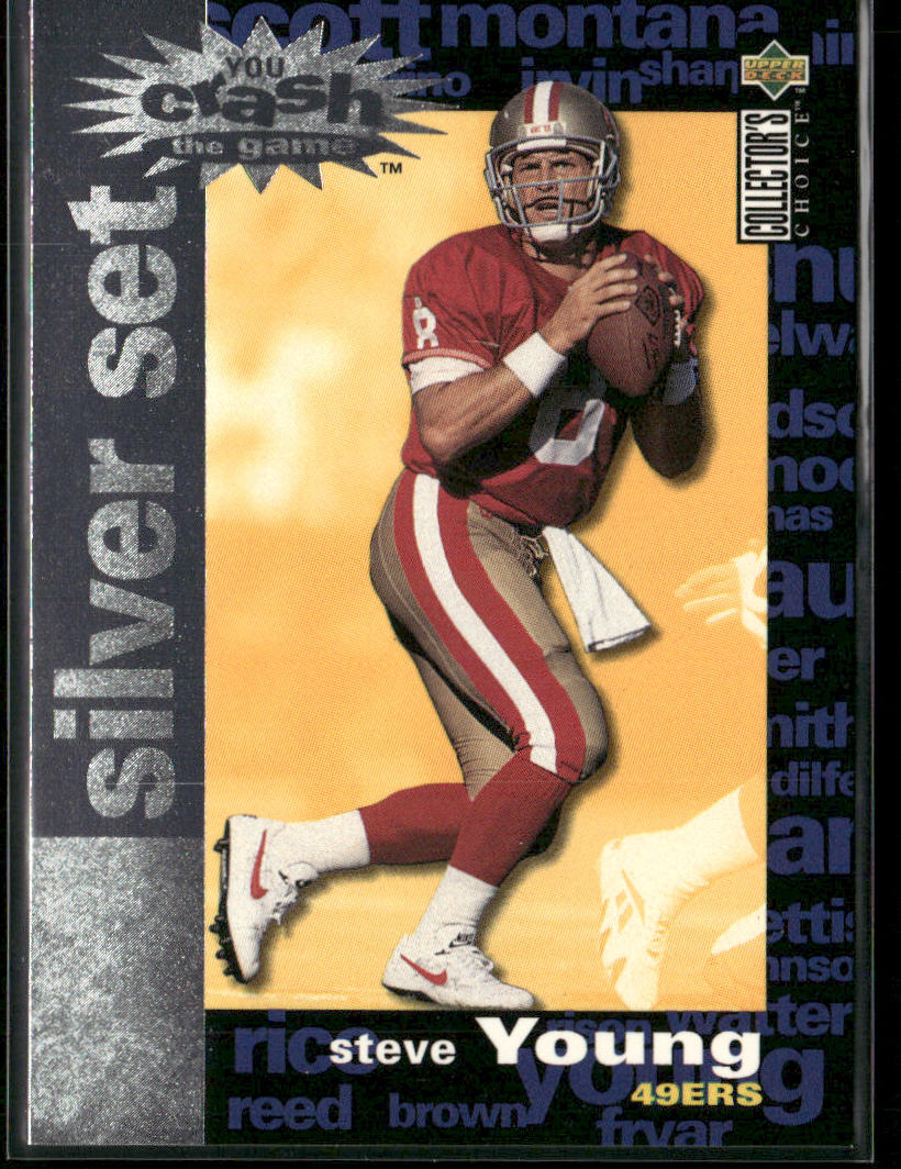 Steve Young 1995 Collector's Choice You Crash the Game Silver Set Exchange #C5