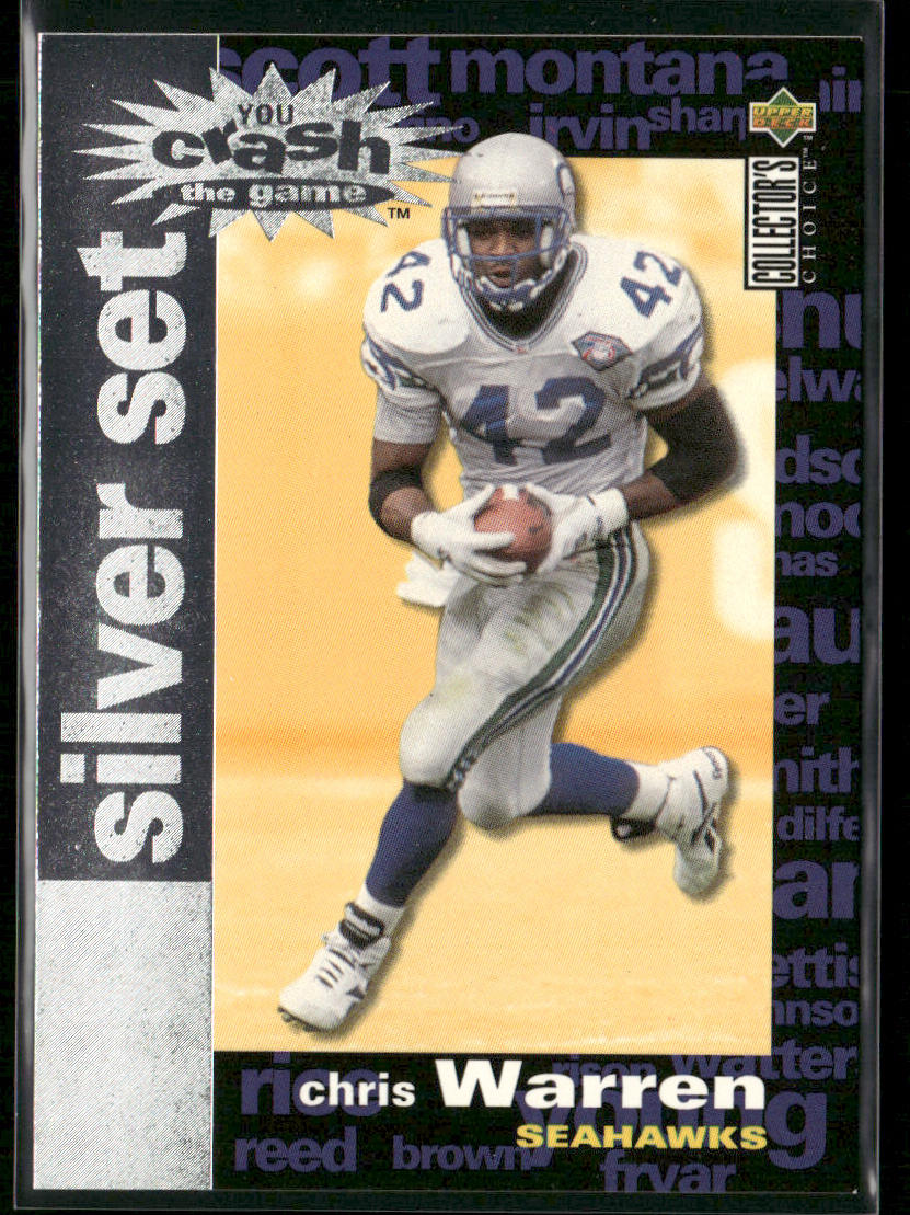 Chris Warren 1995 Collector's Choice You Crash the Game Silver Set Exchange #C11