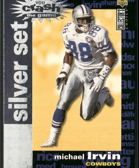 Michael Irvin 1995 Collector's Choice You Crash the Game Silver Set #C27