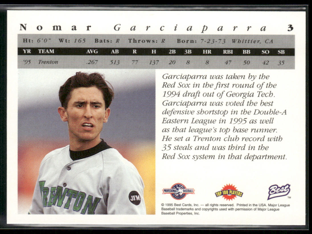 Nomar Garciaparra 1995 Best #3 Trenton Thunder